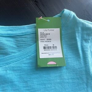 Lilly Pulitzer Turquoise Cotton Tee